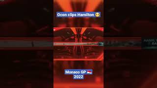 Ocon makes contact with Hamilton 😬 #formula1 #hamilton #monacogp #mercedes #alpine