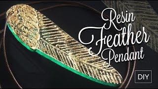 How to make .. Resin FEATHER necklace