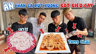 Hữu Bộ | Thử Thách Ai Nhanh Tay Thì Ăn Chân Gà Rút Xương Sốt Cay