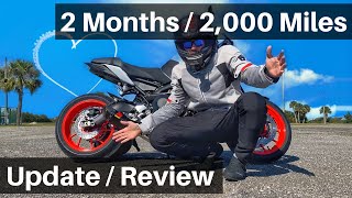 Yamaha MT09 | Quickshifter + FXCNC Steering Damper Update/Review | 2 Months/2,000 Miles | MotoVlog