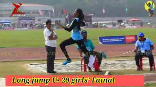 Long jump U20 Girls Ancy Sojan of Kerala takes the Gold with a New Meet Record of 6.28 mtr