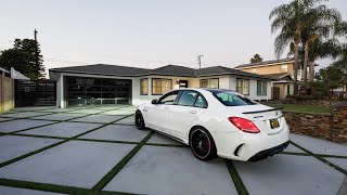 INSANE LUXURY HOME DESIGN WITH CRAZY GARAGE LIGHTING | C63 AMG