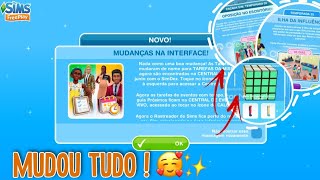 ATUALIZEI O THE SIMS FREEPLAY E MUDOU ISSO !!😱❤️