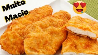 filé de frango a milanesa | MUITO MACIO e saboroso