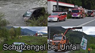 🚒 🏥Kleinbus nach Unfall in Ziller gestürzt - Aschau/Zillertal🚓🚑