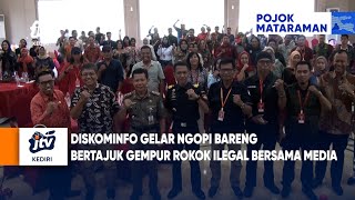 NGANJUK - DISKOMINFO Gelar Ngopi Bareng Bertajuk Gempur Rokok Ilegal Bersama Media