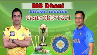 MS Dhoni International records|| MSD cricket highlights || Test, ODI, T20I records in the world