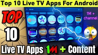 Top 10 Live TV Apps for Android TV || live TV on Android TV || best live tv app for android tv #tv