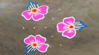 5x3 dots simple rangoli designs|daily rangoli|easy kolam|tuesday rangoli