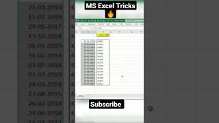 Important Excel Tricks 🔥| Number To Date 😍| SUBSCRIBE For More Tricks 🔥| #shorts #msexceltips #viral