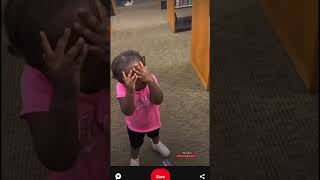 Funny baby mocking pictures at library 🤣😂😭 #funnyvideo #baby #libary #emoji