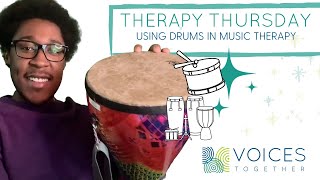 Using drums in music therapy with VOICSS® music therapist Christian Patterson