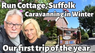 Winter Caravanning at Run Cottage, Suffolk