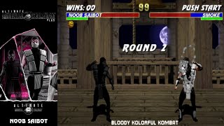 UMK3 Plus Beta 2 Arcade - Noob Saibot Destroying the CPU's AI.