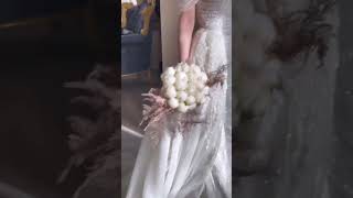 Bride ready in gawn to gave first look to her groom #fyp #youtubeshorts #family #wedding