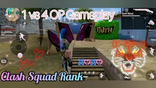 Clash Squad Rank 1 vs 4 OP Gameplay|#m1887 #freefire #shorts #headshot #csrank #ffviral #ffshorts