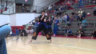 Quinton performing the kata Yulguk at the OKA Core Strong Tournament 2015