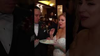 Naughty or Nice? Couple Share WEDDING CAKE!!  #shorts #wedding #weddingcake