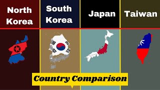 North Korea vs South Korea vs Japan vs Taiwan | East Asia Countries Comparison