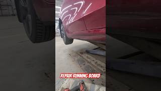 Tesla .Repair running board. Car body Repair Denting and painting  #auto #car #automobile