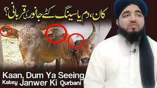 kaan dum ya seeing katey janwer ki qurbani || Ask Mufti Taqe Nasari