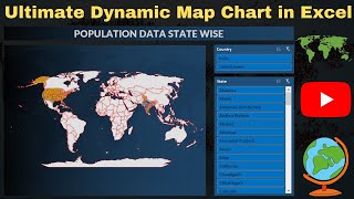 Map Chart in Excel | Dynamic Map Chart in Excel (Hindi)| Map Chart Dashboard | Filled Map Charts