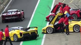 Ferrari FXXK pit launch Silverstone 2023 #ferrarichallenge