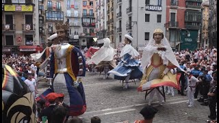 Gigantes de Pamplona. 7 de Julio. Iruñeko erraldoiak. San Fermín.