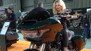 MotoSalon Brno 2024 Harley Davidson Booth Fancam Girl - Like and Subscribe