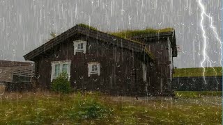 Usypiająca Muzyka - Padający deszcz  - The rain storm relaxing music #012