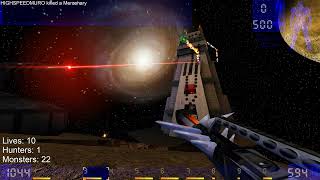 UNREAL TOURNAMENT MONSTER HUNT Facing Worlds but with a Giant Laser (I.P.R Oversurrector)