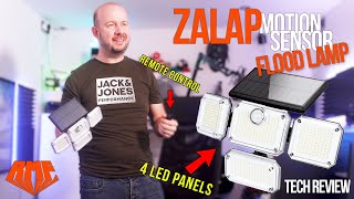 Zalap - 4 Heads Solar Power Motion Sensor Flood Lamp Review | Unboxing - Tests - Installation