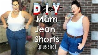 HOW TO: PLUS SIZE MOM JEAN SHORTS + HAUL.... (easy tutorial and super cheap!!)