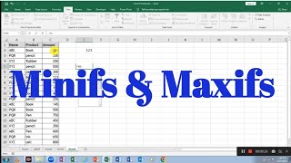 Minifs & Maxifs functions in Excel | Excel tutorials in Hindi