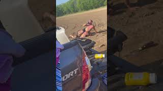 Fight in the field on the farm