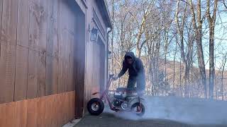 Mini bike burnout