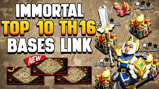 Top 10 IMMORTAL TH16 Base Link | Only 1 Star TH16 War Base + Legend Base Link | Town Hall 16 Base