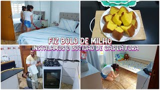 MELHORIA NA COZINHA| FIZ BOLO DE MILHO| PASSEI ASPIRADOR NA CASA TODA | Amanda Maria