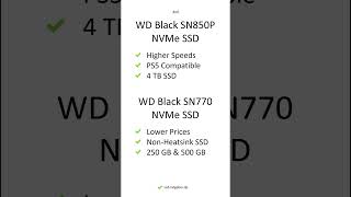 WD Black SN850P NVMe SSD vs WD Black SN770 NVMe SSD – Comparison, Differences, Pros #shorts