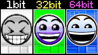 Custom Geometry Dash Faces but everytime more and more bits 5