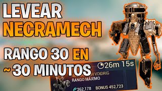 ✔️ Cómo LEVEAR NECRAMECH [30 min.] Subir Nivel Necramech Warframe