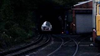 9F,92214 seen coming through Grosmont tunnel on the NYMR.