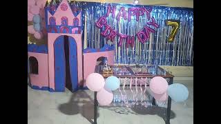 DIY castle for birthday/princess theme birthday decor