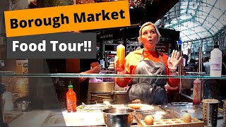 Food Tour of Borough Market London!! | Borough Market BEST BURGER & luxurious MUSHROOM RISOTTO!!