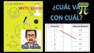 ✅RELACIONAR FRACCIONES Y DECIMALES ❇️Programa de Reforzamiento✏️✏️✏️