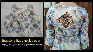 Box style back neck design | Zigzag back neck | Trending/stylish back neck for kurti, blouse, suits