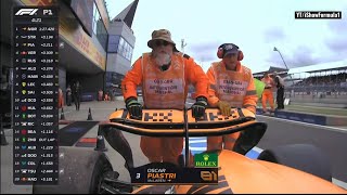 Why did Piastri Get Pushed by the Marshals in Pitlane? #f1 #f12024