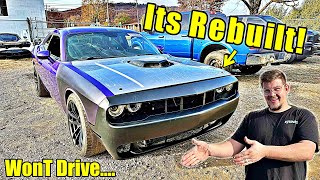 I Rebuilt My WRECKED Clean Title Dodge Challenger But it Won't Drive!