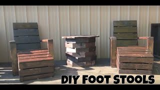 DIY Foot Stools and Painting a Kitchen Sink