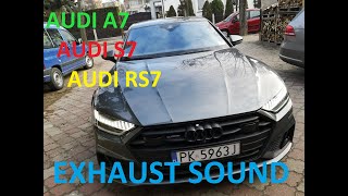 Audi A7 2018 & Audi S7 2019 & Audi RS7 2020 -   COMPARE sound exhaust  ALL IN ONE Audi A7 C8 55 TFSI